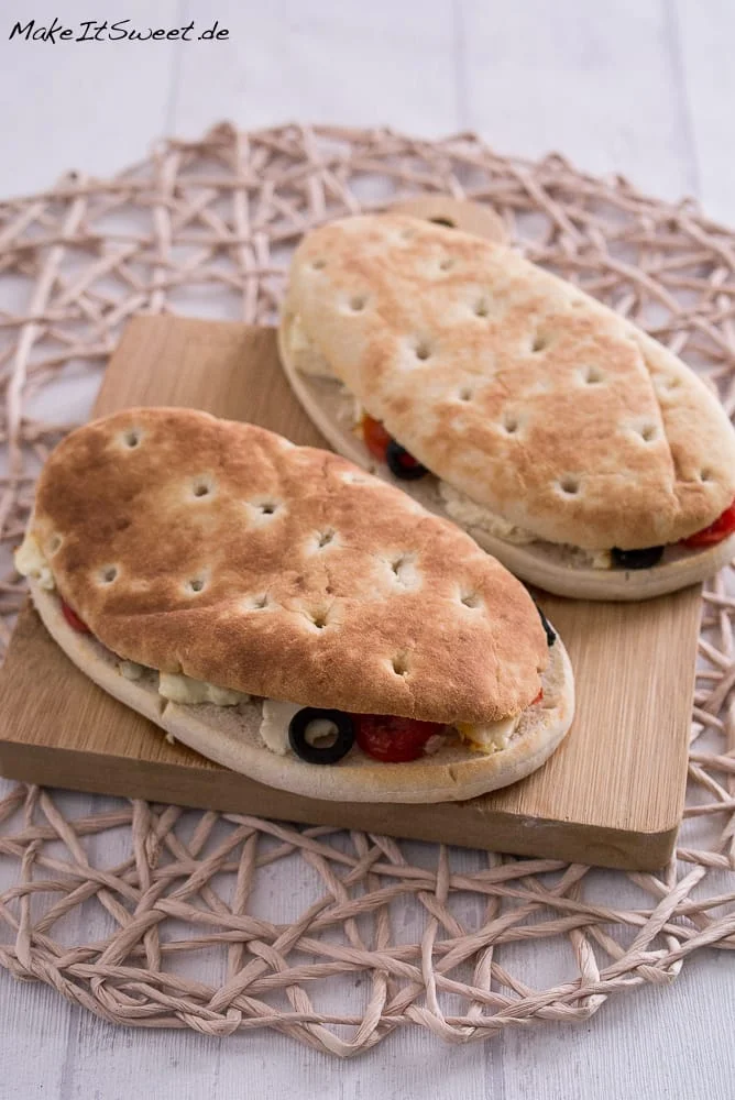 Air Fryer Panini with Feta, Olives, and Tomatoes