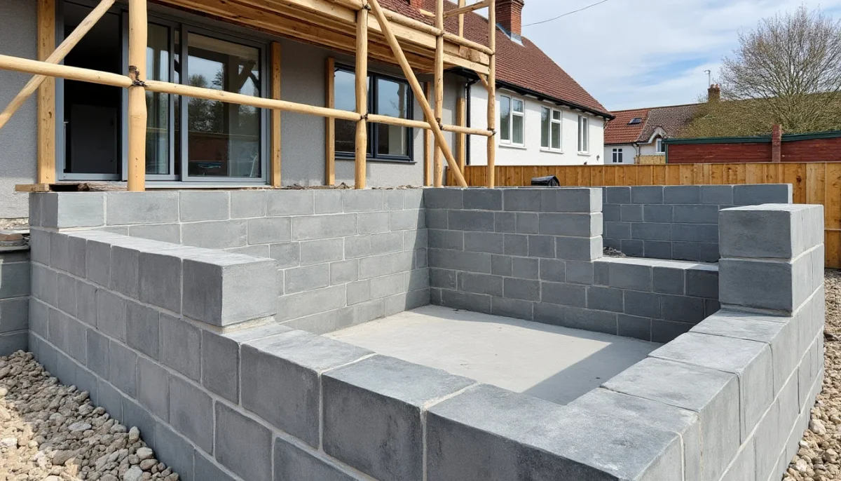Building an Extension with Concrete Blocks: Costs and Benefits
