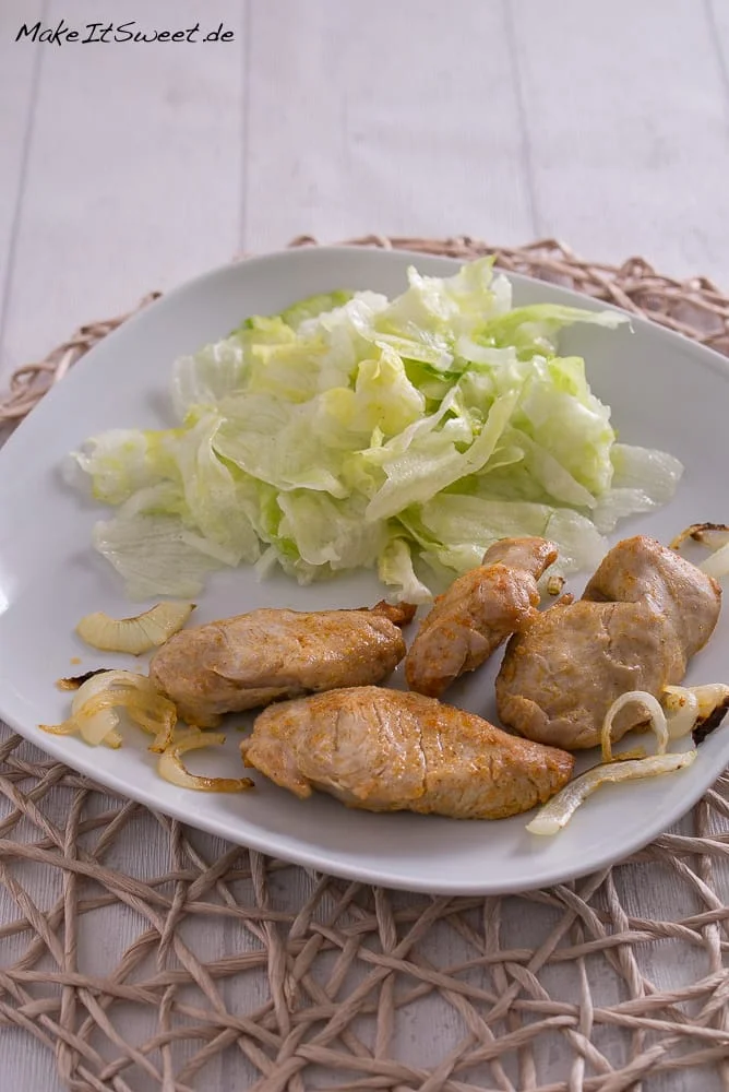 Air Fryer Turkey Mini Steaks with Onions
